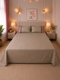 Shabby Chic Floral Cotton King Size Bedsheet with 2 Pillow Covers