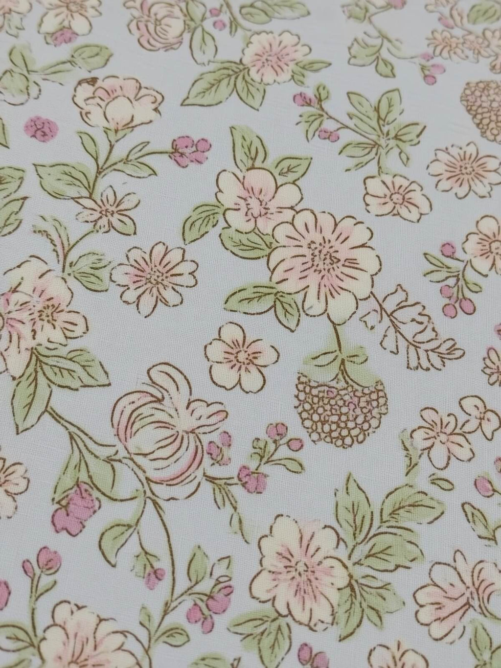 Floral Garden Printed Cotton Bedsheet with Eyelet Border – Large Queen / Normal King Size