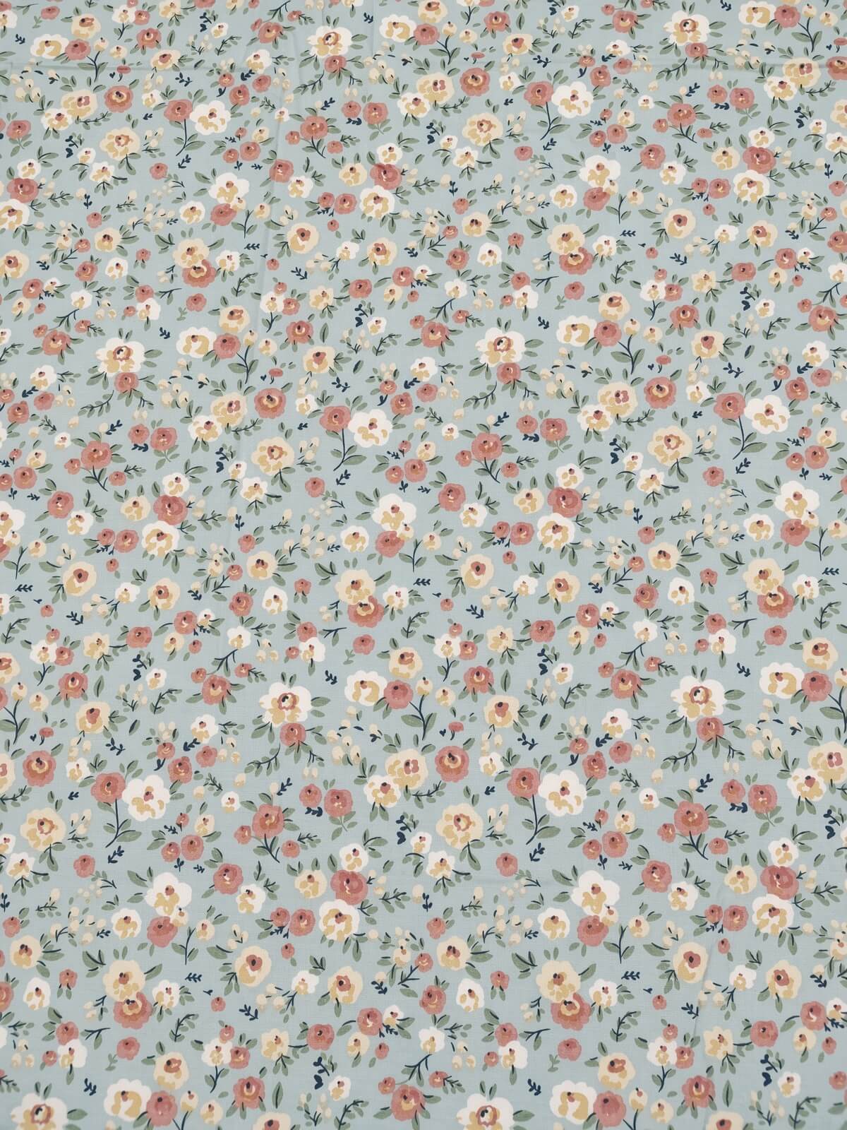 Zeren Threads Pastel Bloom Printed Luxuriously Soft Cotton-feel Bedsheet with Eyelet Border – Large Queen / Standard King Size