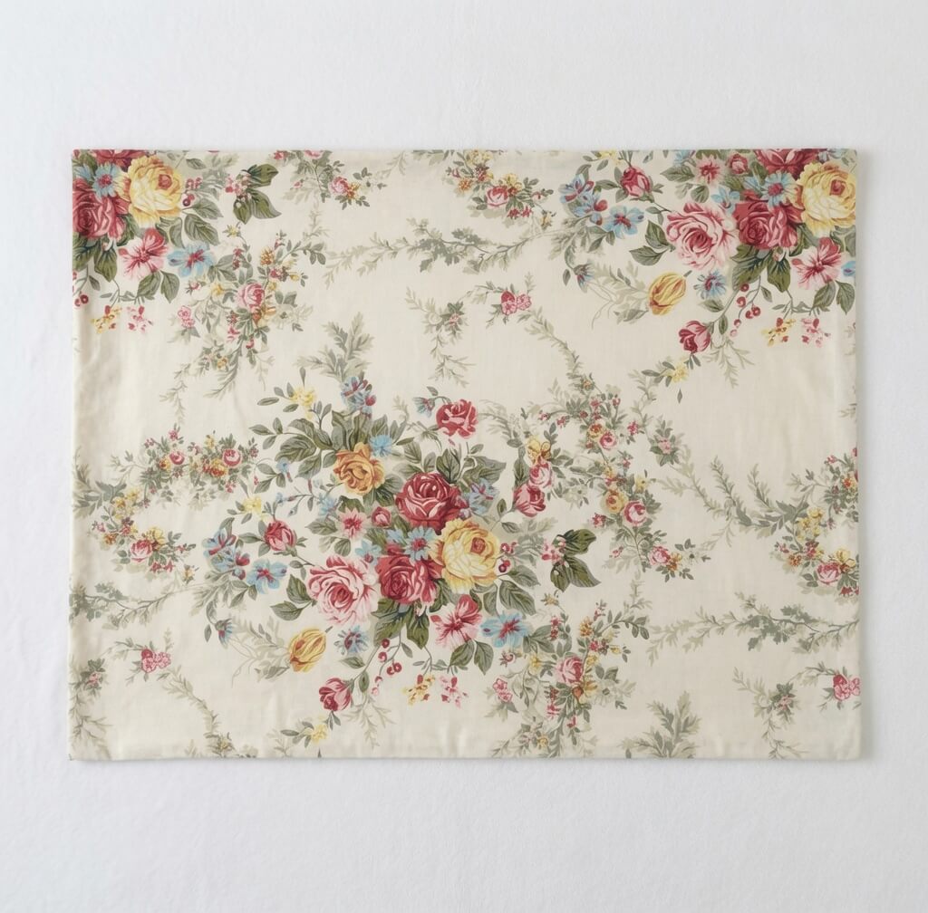 Zeren Threads Vintage Rose Floral Cotton King Size Fitted Bedsheet Set - 100% Cotton - Floral Print