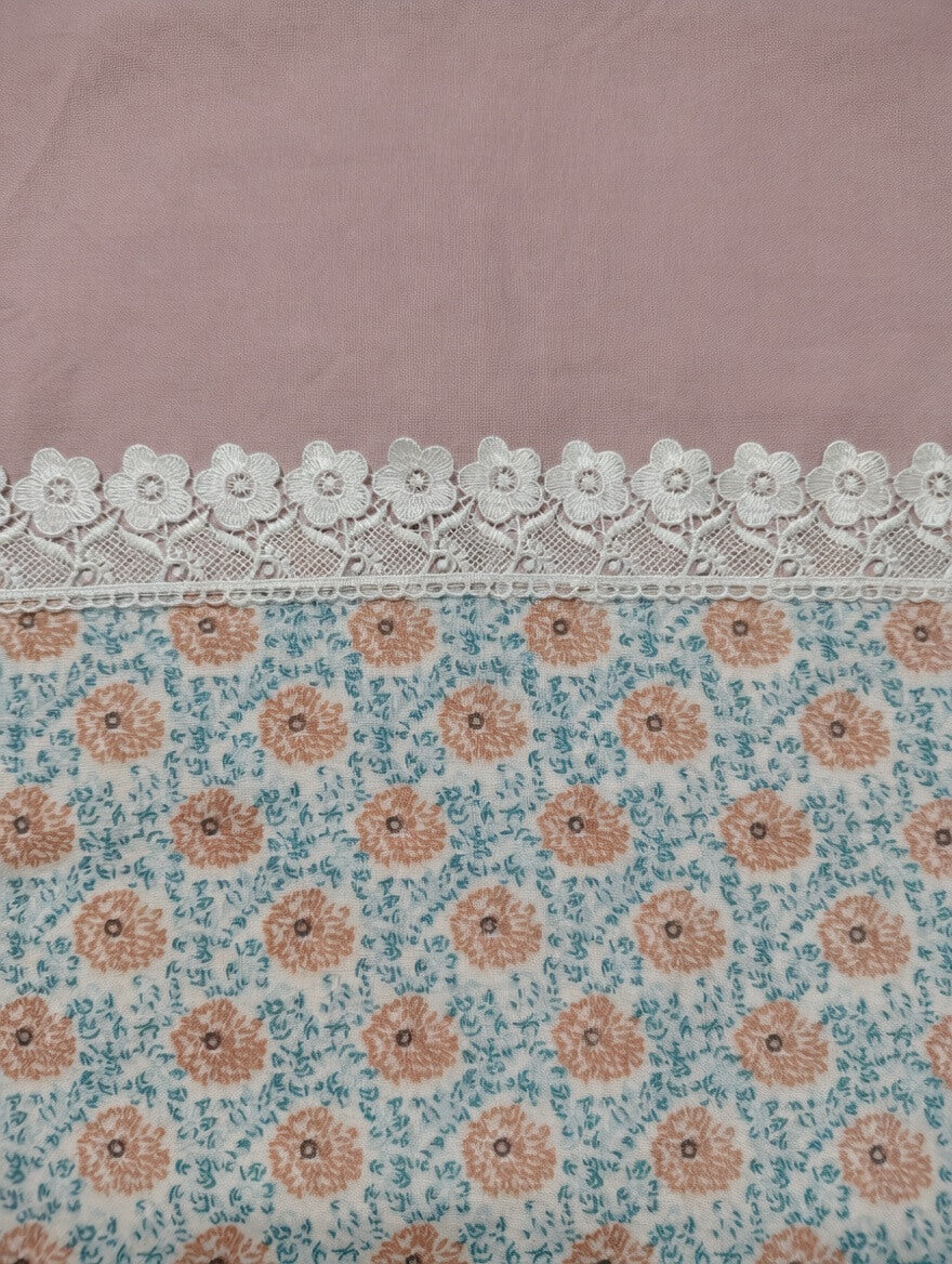 Premium King Size Cotton Bedsheet – Pink Floral Print with Matching Pillow Covers