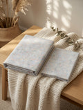 Soft Pastel Floral Print  Queen Size Cotton Bedsheet