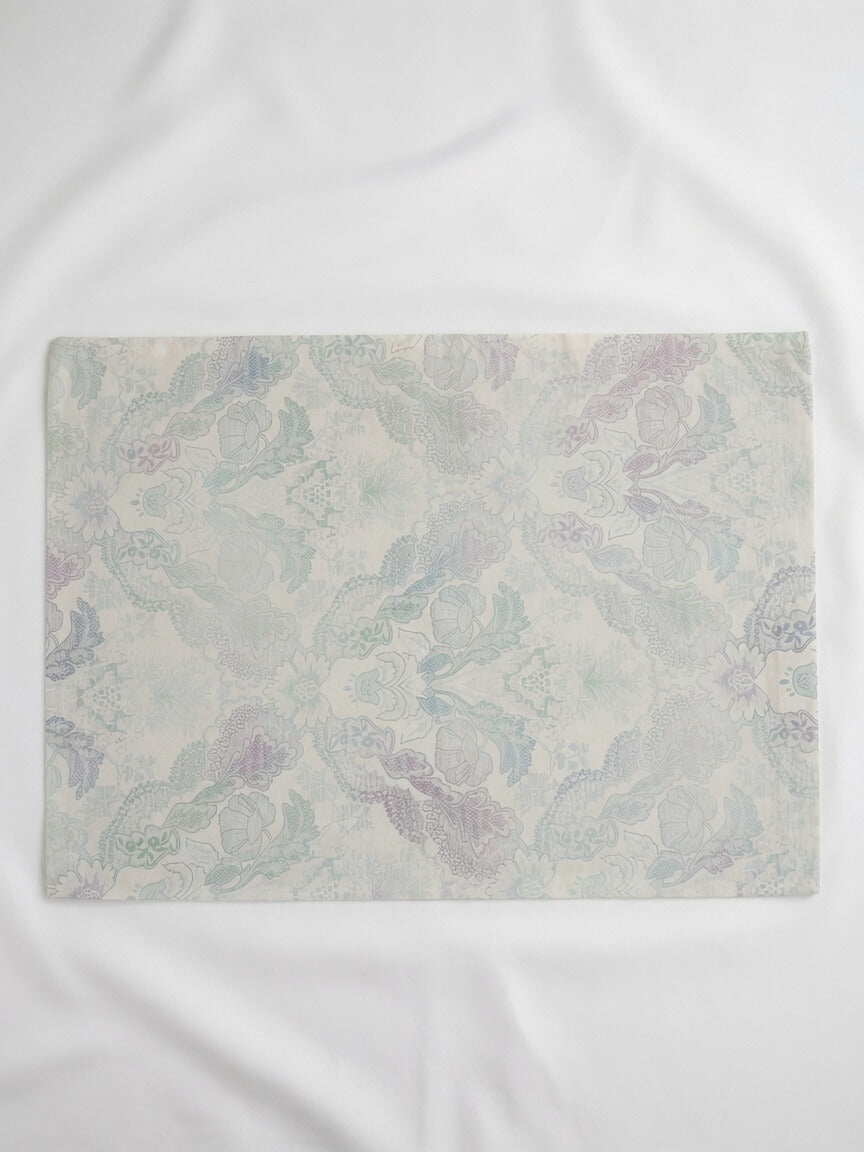 Elegant Pastel Floral Damask Print Queen Size Cotton Bedsheet