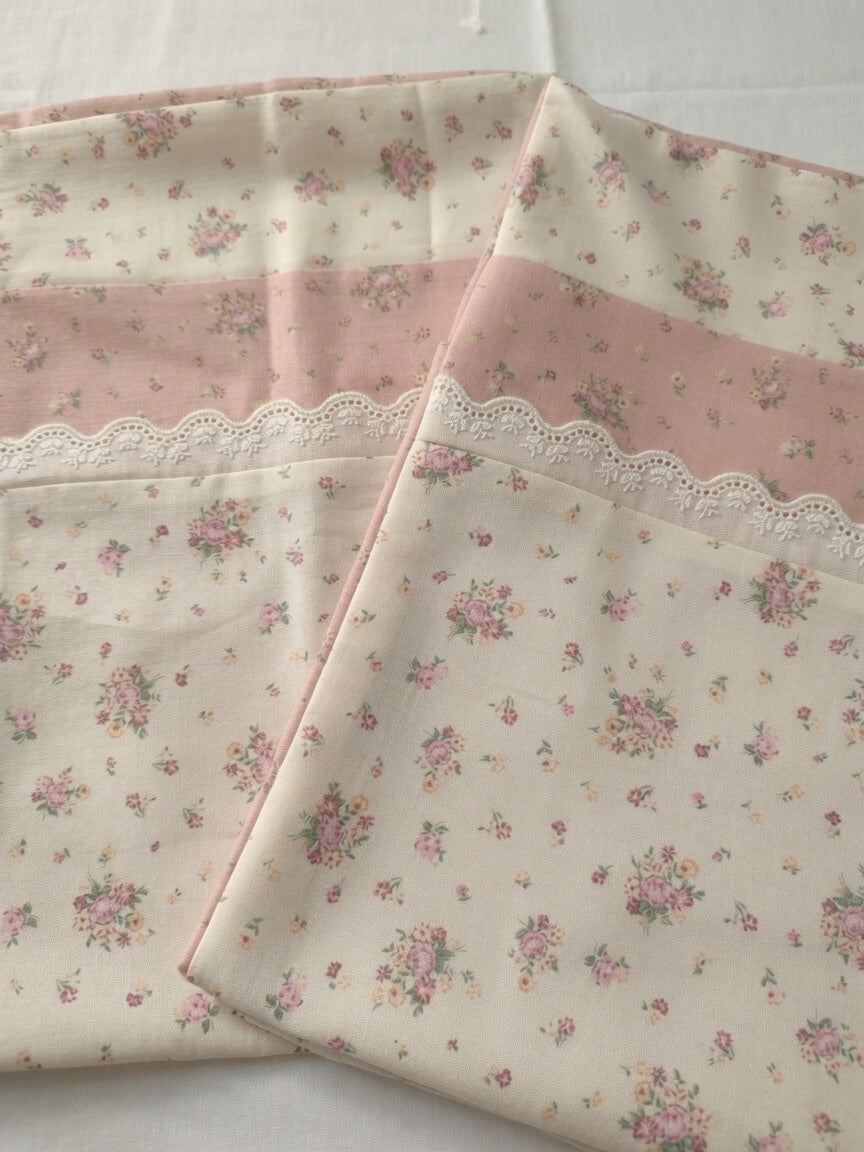Zeren Threads Premium King Size Cotton Bedsheet – Blush Bloom Floral Collection