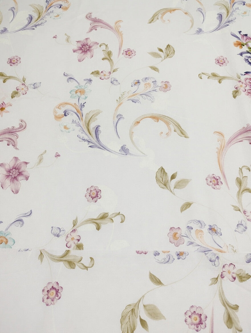 Zeren Threads King Size Cotton Bedsheet – Elegant Pastel Floral Print