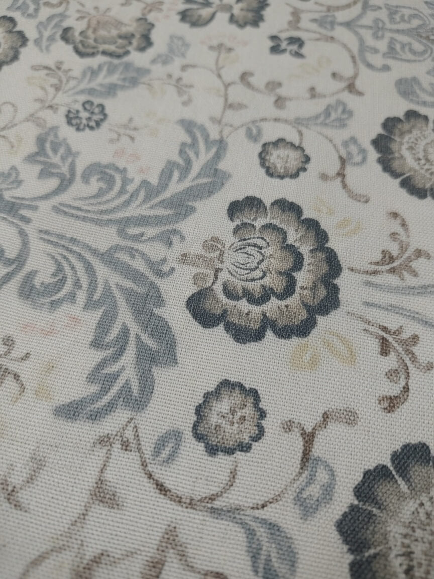 Classic Grey Floral Print King Size Soft Cotton Bedsheet