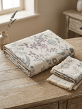 Zeren Threads Soft & Elegant Botanical Design Floral Meadow Printed King Size Bedsheet
