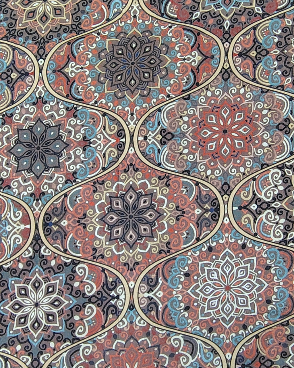 Vintage Mughal Sateen Cotton King Size Bedsheet with 2 Pillow Covers
